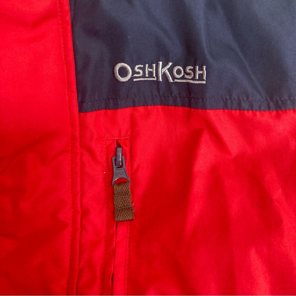 Oshkosh B'Gosh Boys Size 6 Puff Hooded Jacket Blue/Red - Picture 7 of 14